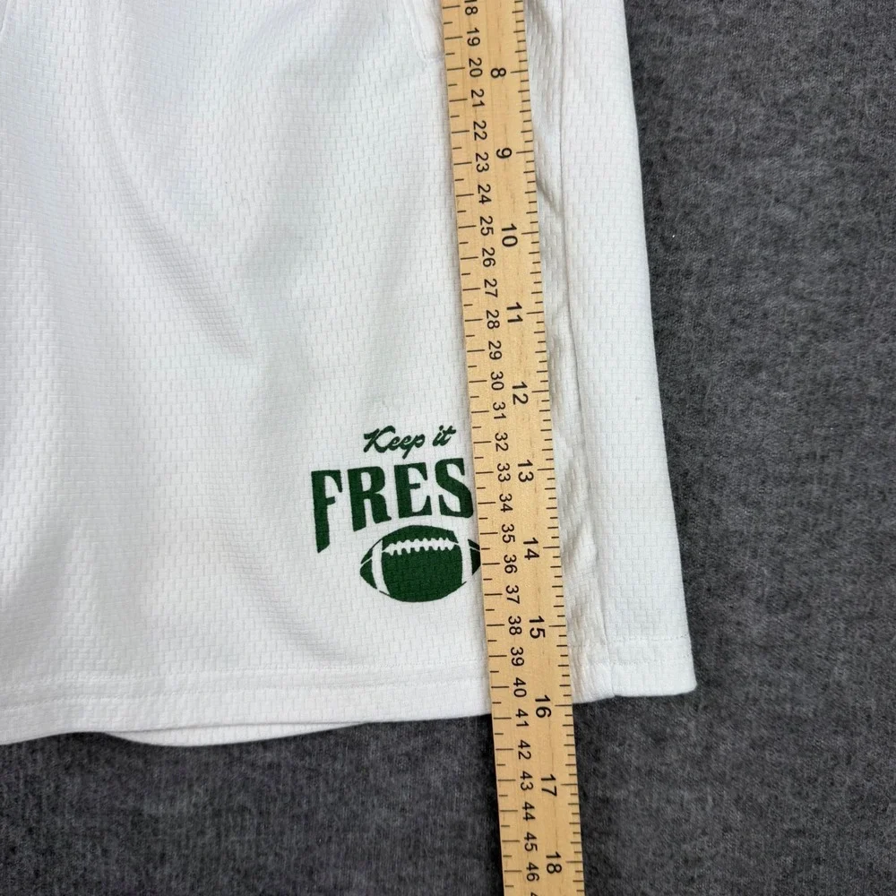 Old Navy Active Athletic Shorts Kids XL 14-16 White Go-Dry Cool Football Graphic